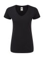 Dames T-shirt V Hals Iconic FOTL 61-444-0 Black